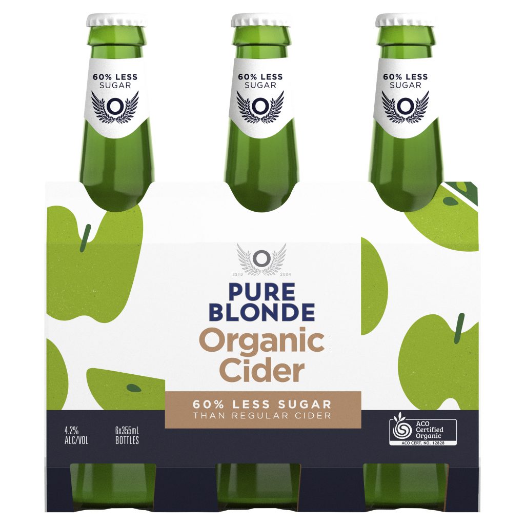 Pure Blonde Organic Cider 4.2 6 x 355mL Bottle Local Liquor
