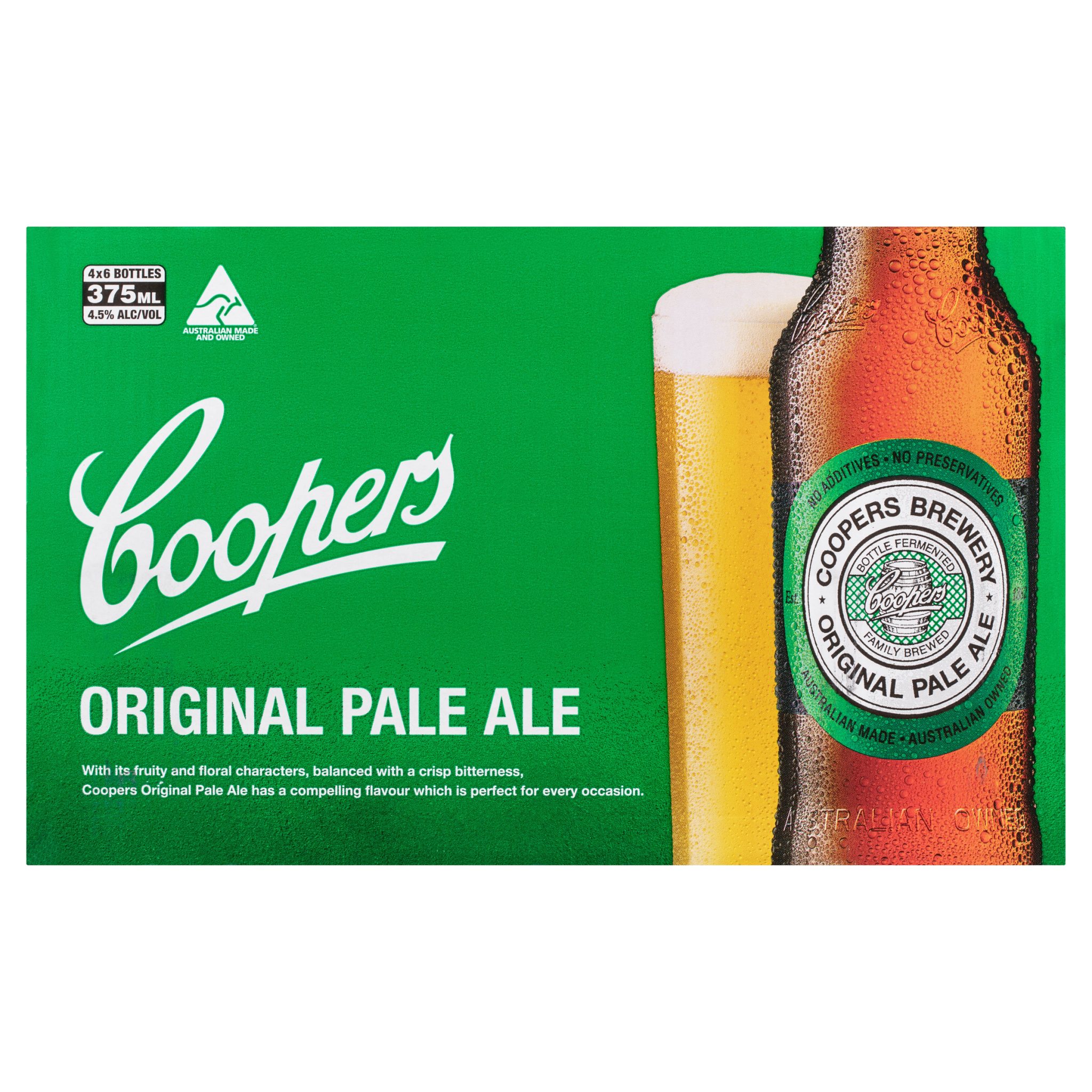 Coopers Pale Ale Bottles 375mL x 4 x 6 Pack Carton Local Liquor