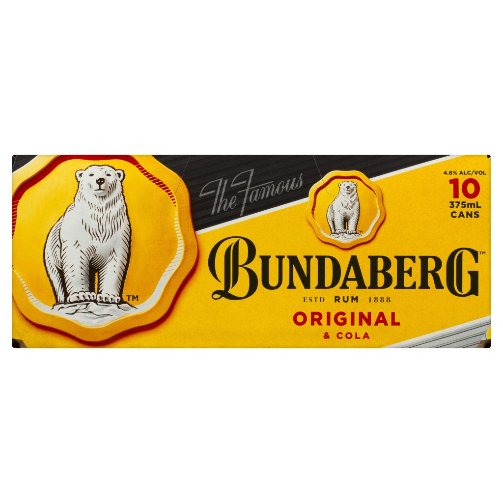 Bundaberg Rum & Cola Cans 10 Pack 375mL Local Liquor