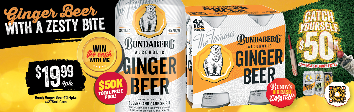 LLP49 Slider Bundy Ginger Beer 4pk 19.99