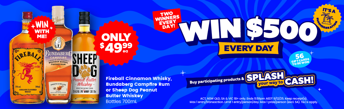 LLP47 Sliders Fireball Bundaberg Campfire Sheep Dog 49.99