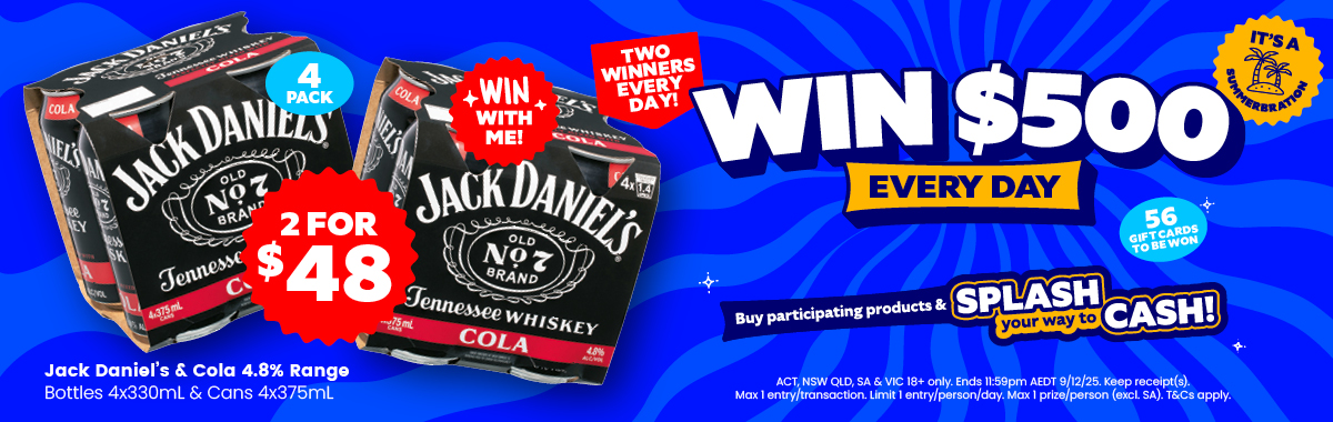 LLP47 Sliders Jack Daniels Cola 2 for 48