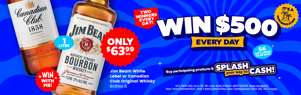 LLP47 Sliders Jim Beam Canadian Club 63.99