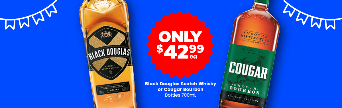 LLP05 Sliders Black Douglas Scotch Whisky Cougar Bourbon 42.99
