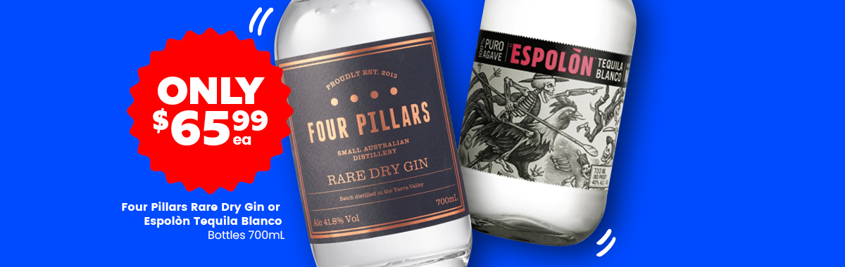 LLP05 Sliders Four Pillars Espolon Tequila 65.99