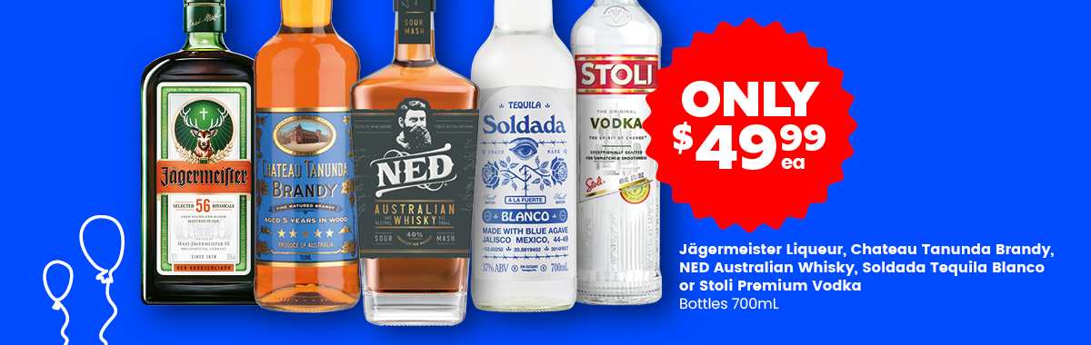 LLP05 Sliders Jagermeister Chateau Tanunda NED Soldada Stoli 49.99