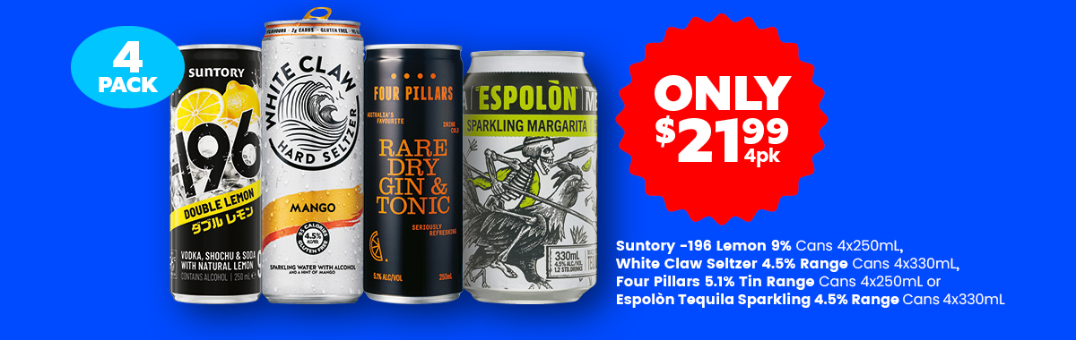 LLP05 Sliders Suntory White Claw Seltzer Four Pillars Espolon Tequila 21.99