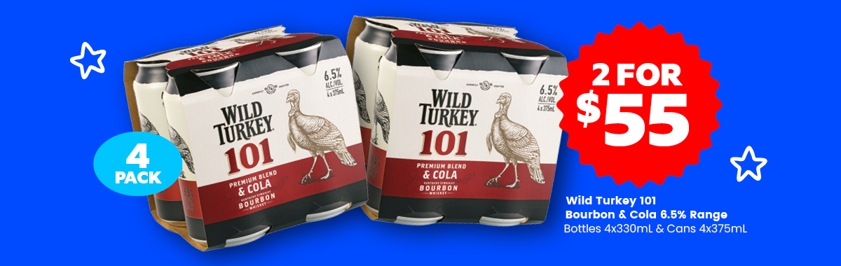 LLP05 Sliders Wild Turkey 101 Bourbon Cola 2.for .55