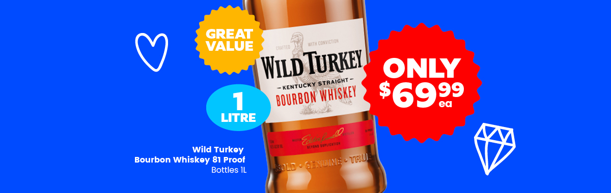 LLP05 Sliders Wild Turkey Bourbon Whiskey 81 Proof 69.99