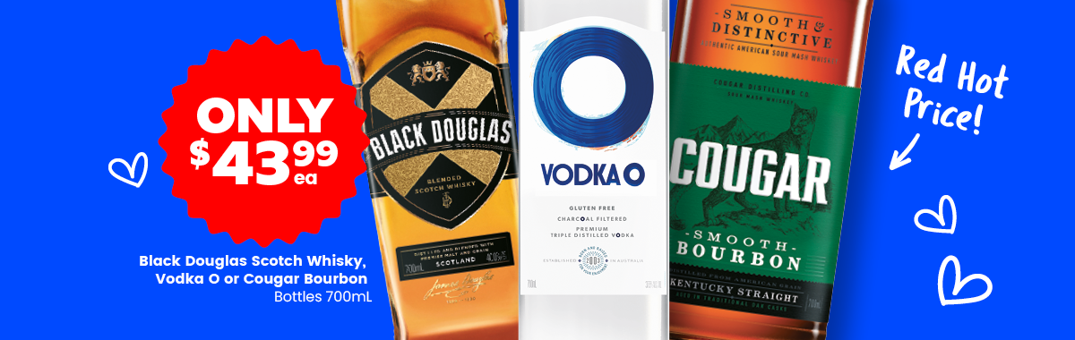 LLP09 Sliders Black Douglas Vodka O Cougar Bourbon 43.99