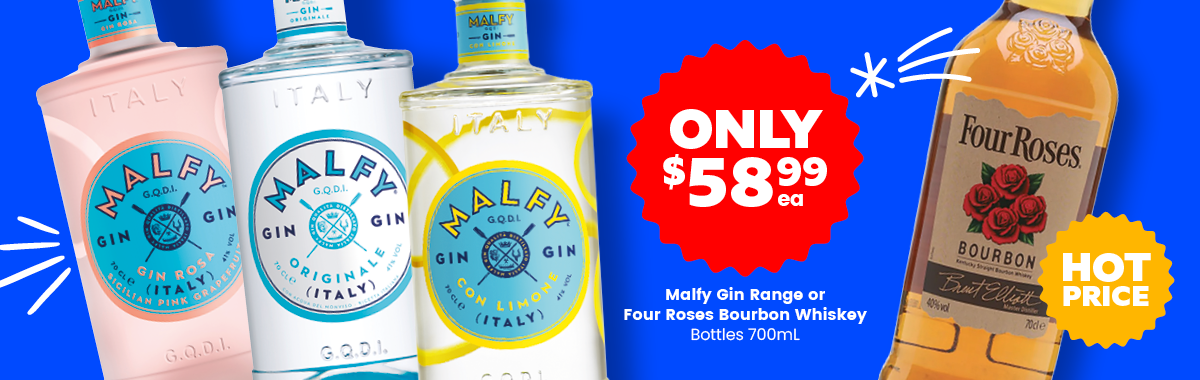 LLP09 Sliders Malfy Gin Four Roses Bourbon 58.99