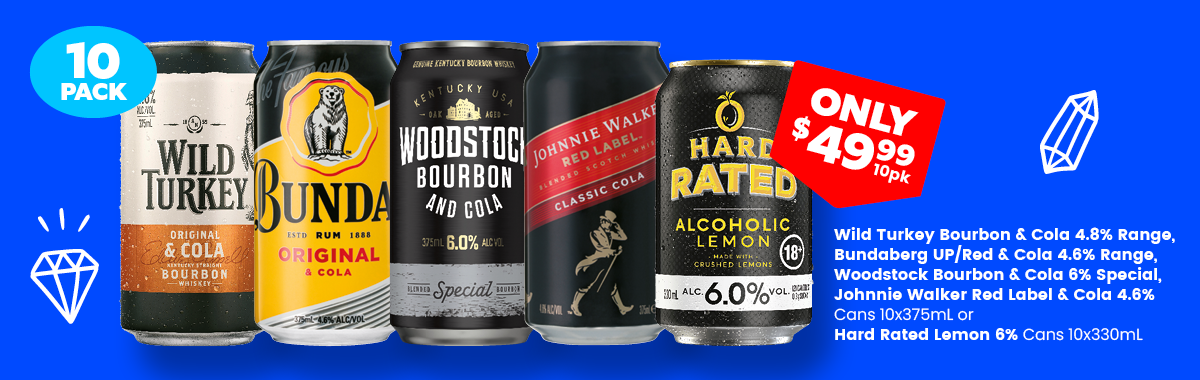 LLP09 Sliders Wild Turkey Bundaberg Woodstock Johnnie Hard Rated 49.99