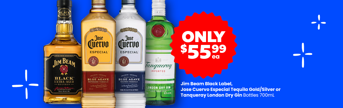 LLP11 Sliders Jim Beam Black jose Cuervo Tanqueray 55.99