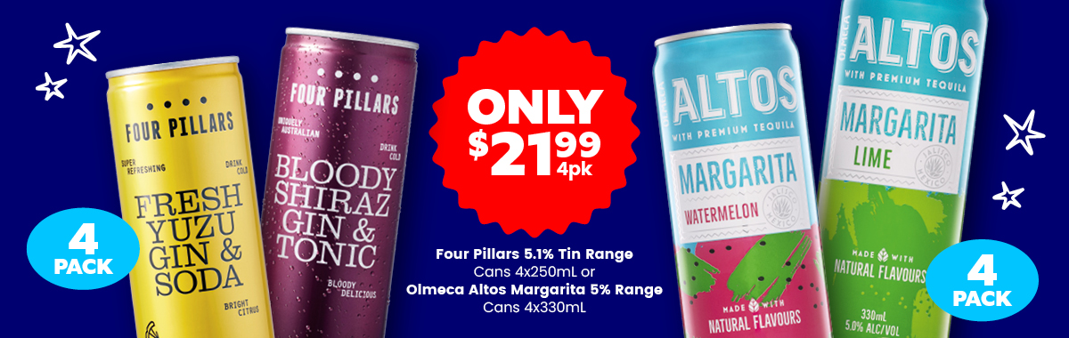 LLP13 Slider Four Pillars 5.1 Tin Range or Olmeca Altos Margarita 5 Range 21.99