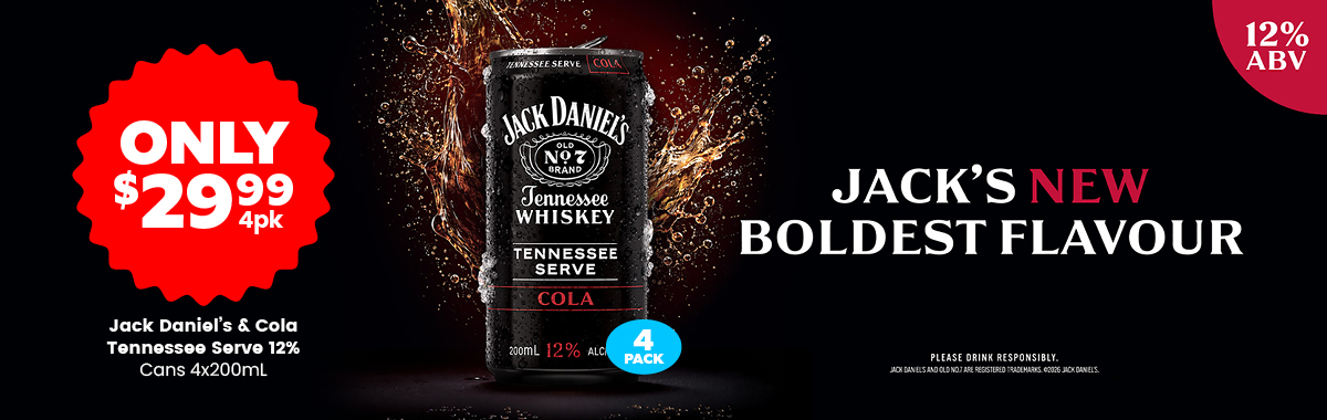 LLP13 Slider Jack Daniels Cola Tennessee Serve 12 29.99