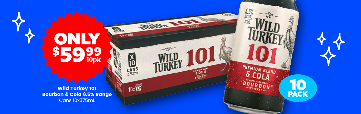 LLP13 Slider Wild Turkey 101 Bourbon Cola 6.5 Range 59.99