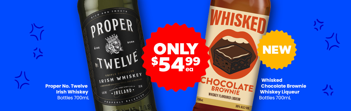 LLP15 Sliders Whisked Chocolate Brownie Whiskey Liqueur or Proper No. Twelve Irish Whiskey 54.99