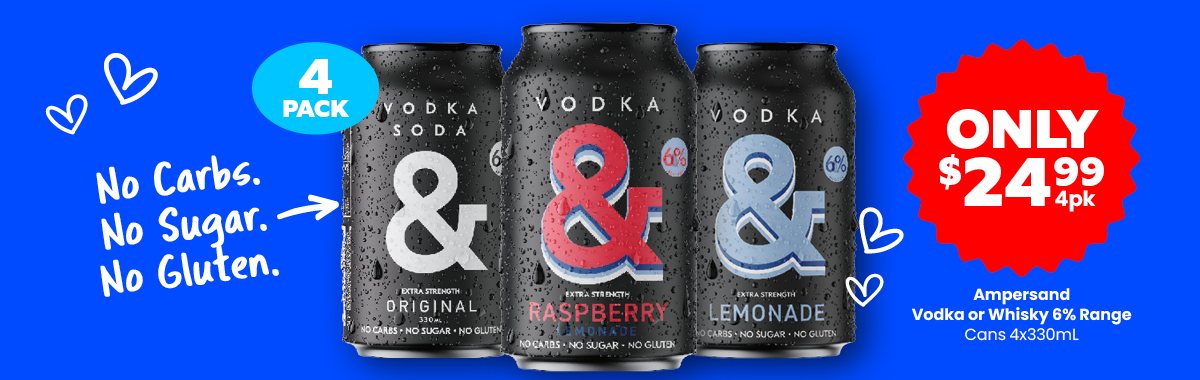 LL17 Sliders Ampersand Vodka or Whisky 6percentage Range 24.99