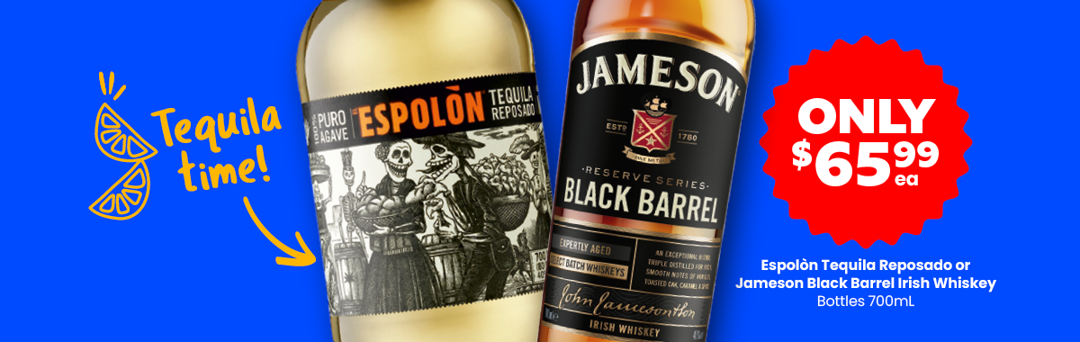 LL17 Sliders Espolon Tequila Reposado or Jameson Black Barrel Irish Whiskey 65.99