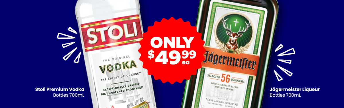 LL17 Sliders Stoli Premium Vodka or Jagermeister Liqueur 49.99