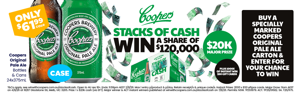 LLP19 0426 Sliders Coopers Original Pale Ale 61.99