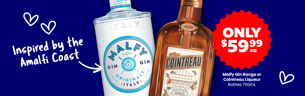 LLP19 0426 Sliders Malfy Gin Range or Cointreau Liqueur 59.99