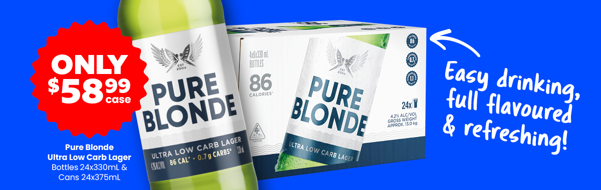 LLP19 0426 Sliders Pure Blonde Ultra Low Carb Lager 58.99