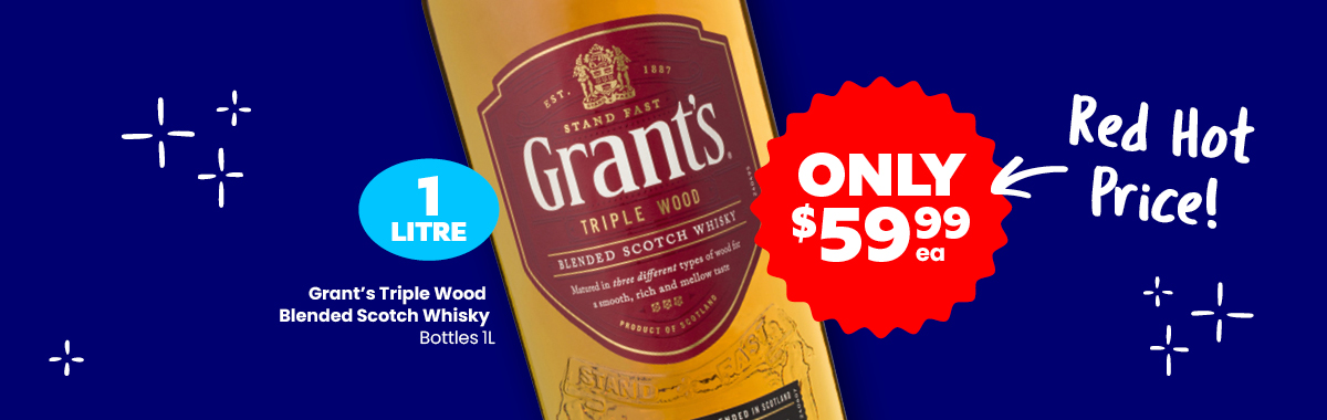 LLP21 Sliders Grants Triple Wood Blended Scotch Whisky 59.99