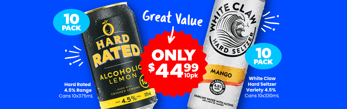 LLP23 Sliders White Claw Hard Seltzer Variety 4.5percent Hard Rated 4.5percent Range 44.99