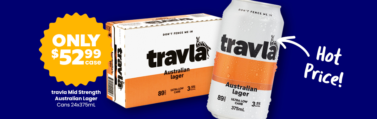 LLP23 Sliders travla Mid Strength Australian Lager 52.99