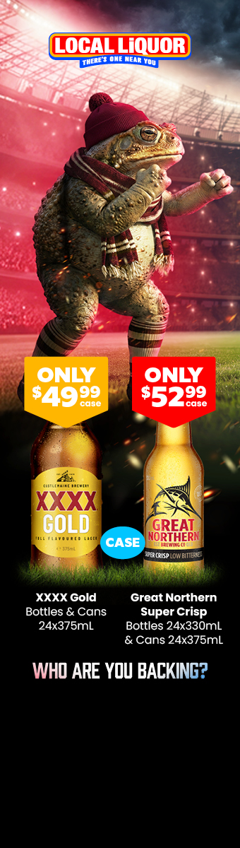 LLP25 Sidebars SOO Beer Feature XXXX Gold Great Northern Super Crisp Left