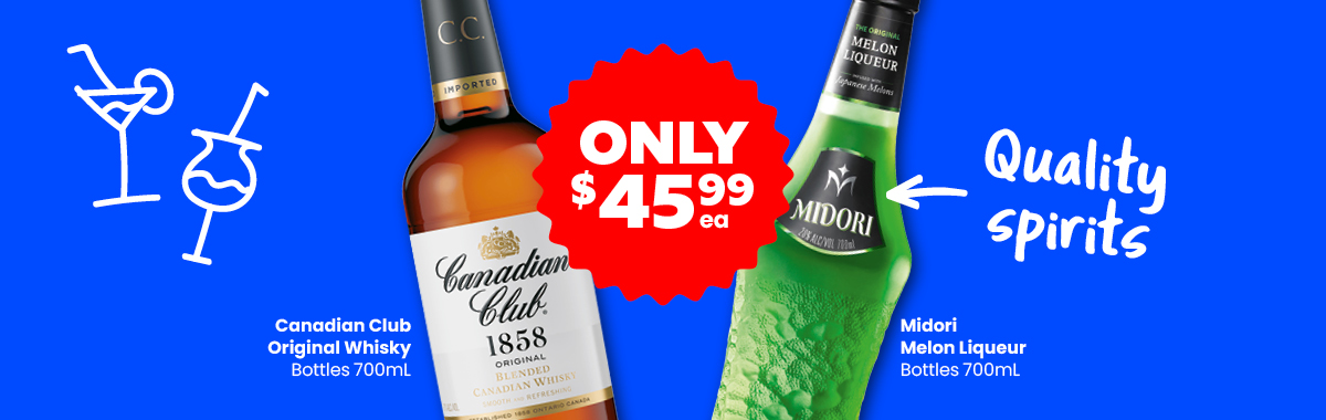 LLP25 Sliders Midori Melon Liqueur Canadian Club Original Whisky 45.99
