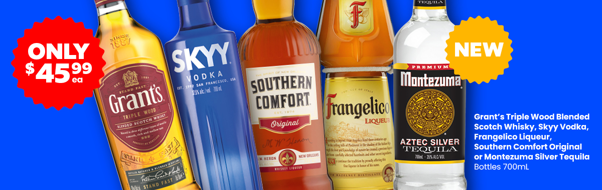 LLP27 Sliders Grants Skyy Vodka Frangelico Montezuma Silver Tequila Southern Comfort 45.99