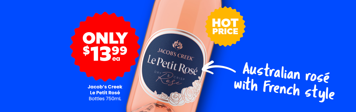 LLP27 Sliders Jacobs Creek Le Petit Rose 13.99