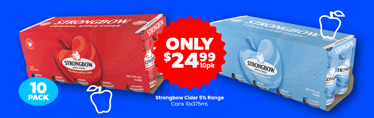 LLP27 Sliders Strongbow Cider 5percent Range 10pk 24.99