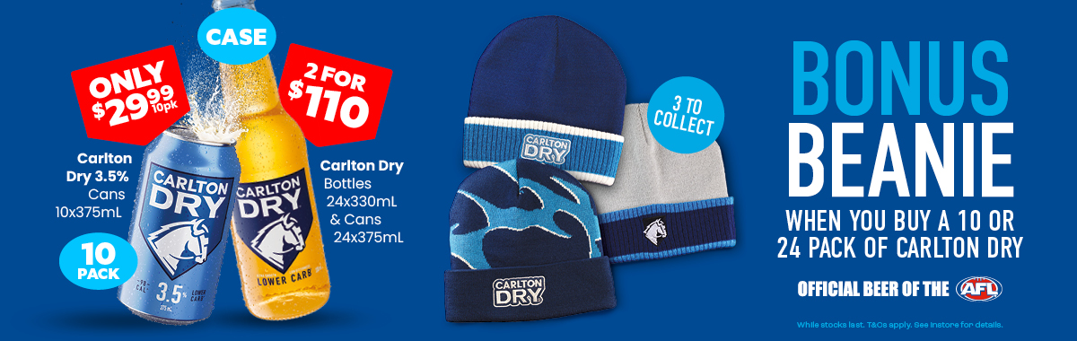 LLP31 Sliders Carlton Dry 2.for .110 Dry 3.5percent 29.99 2