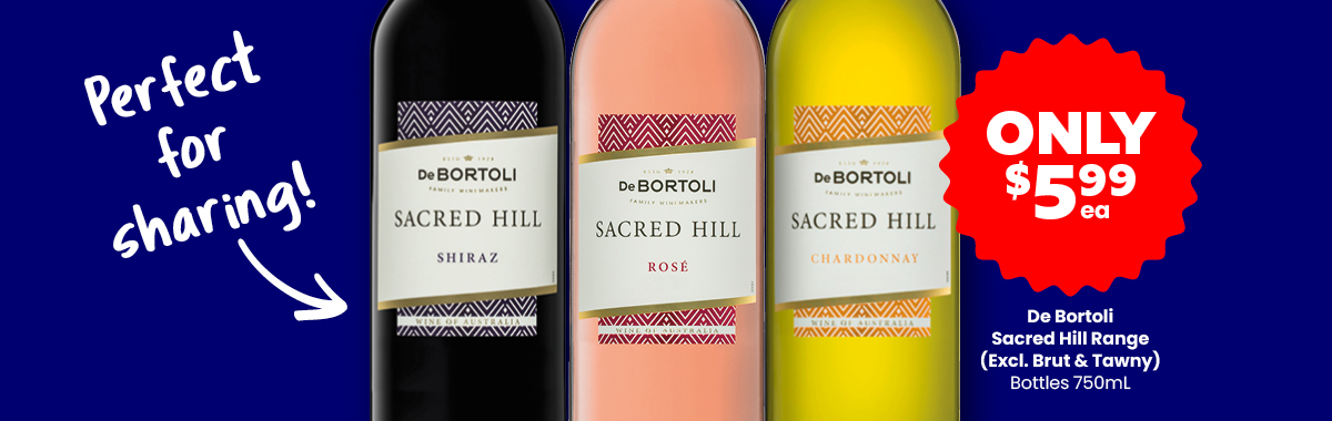 LLP31 Sliders De Bortoli Sacred Hill Range Excl Brut and Tawny 5.99 1