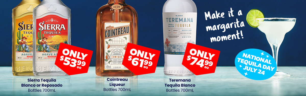 LLP31 Sliders Sierra Tequila Blanco Reposado 53.99 Teremana Tequila Blanco 74.99 Cointreau Liqueur 61.99