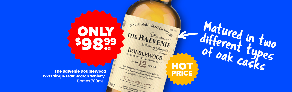 LL35 Sliders The Balvenie DoubleWood 12YO Single Malt Scotch Whisky Bottles 700mL 98.99
