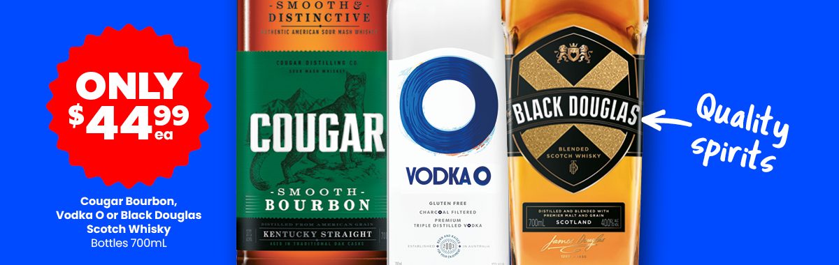 LLP37 Sliders Black Douglas Scotch Whisky Vodka O Cougar Bourbon 44.99