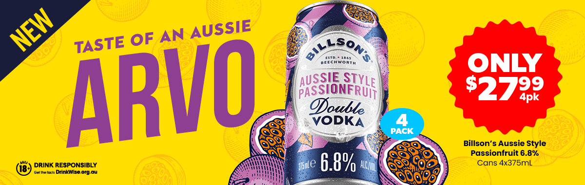 LLP39 Sliders Billsons Aussie Style Passionfruit 6.8percent 27.99