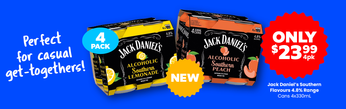 LLP41 Sliders Jack Daniels Southern Flavours 4.8percent Range 23.99