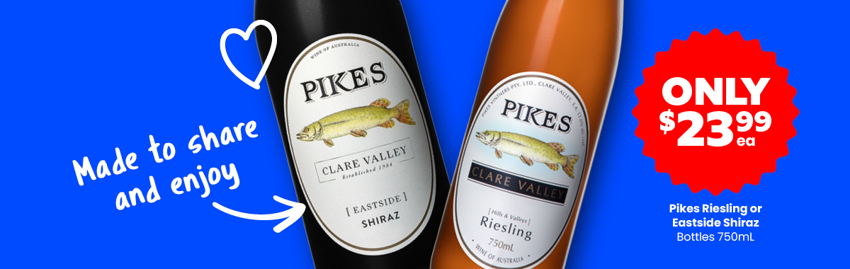 LLP41 Sliders Pikes Riesling Eastside Shiraz 23.99