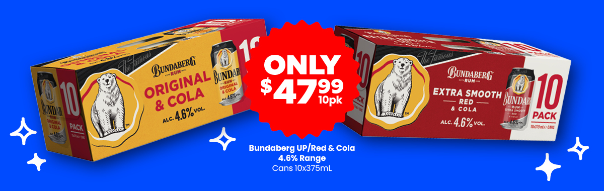 LLP43 Sliders Bundaberg UP Red and Cola 4.6percent Range 47.99