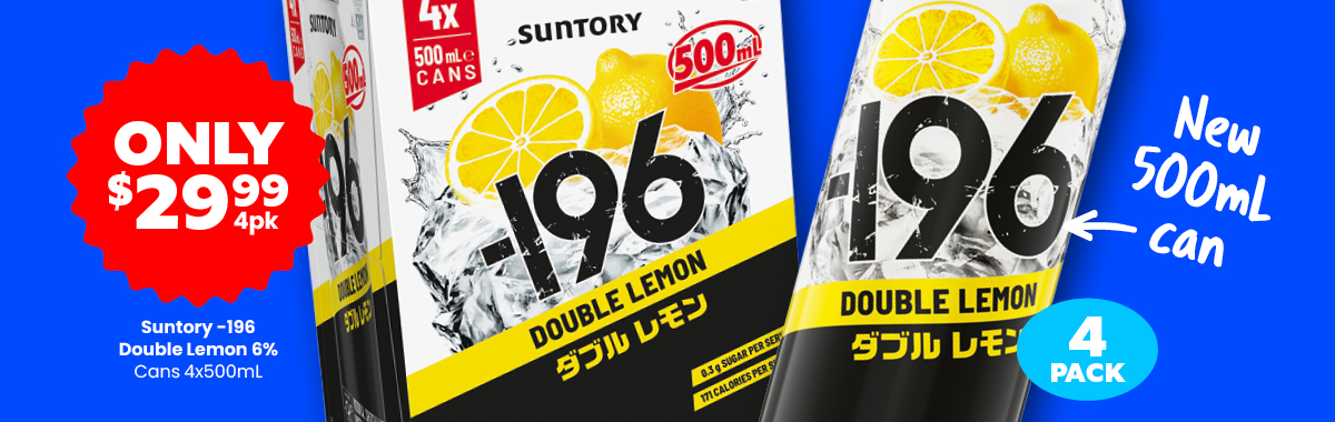 LLP43 Sliders Suntory 196 Double Lemon 6percent 29.99